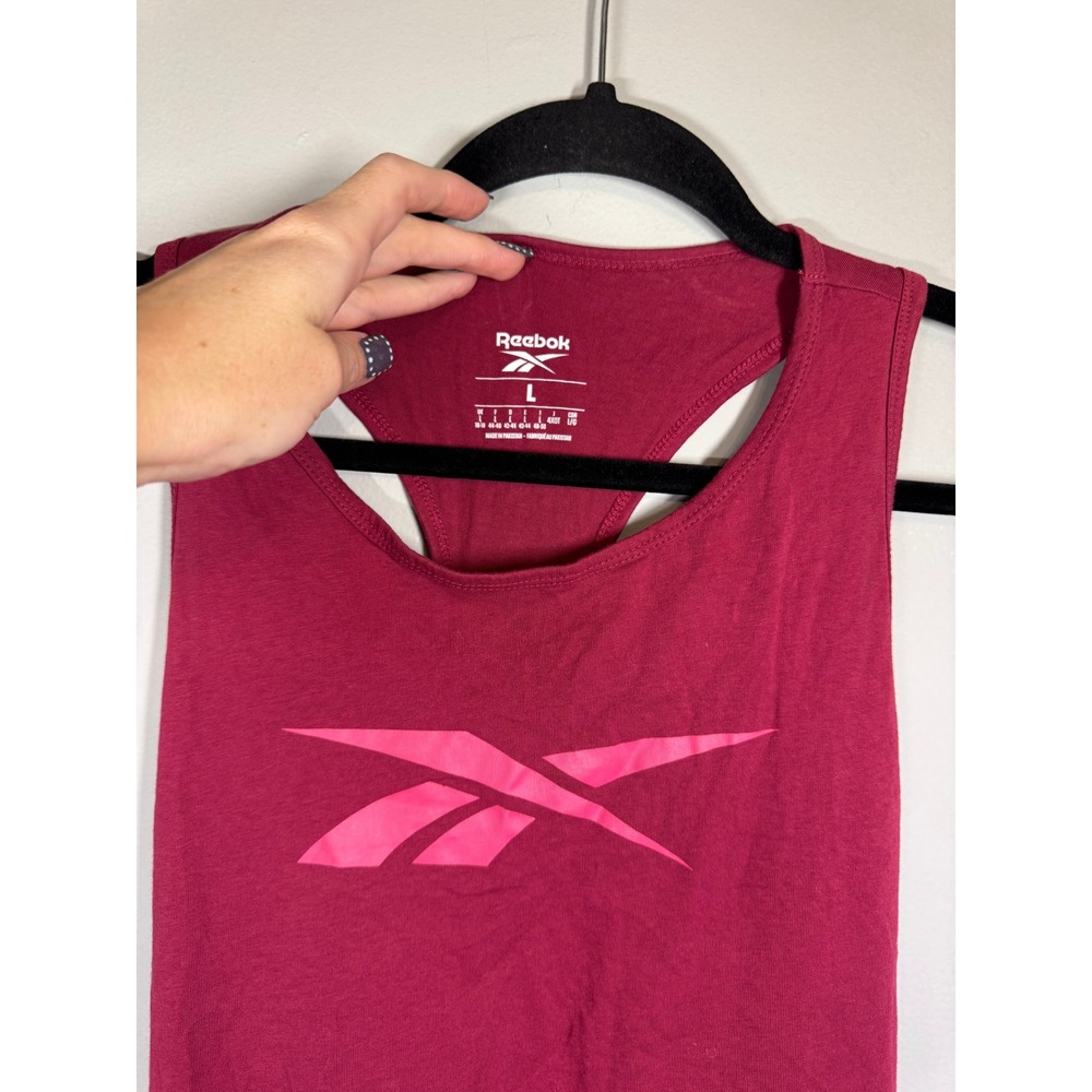 Athletic Reebok Berry Red Racerback Tank Top - Picture 2 of 4
